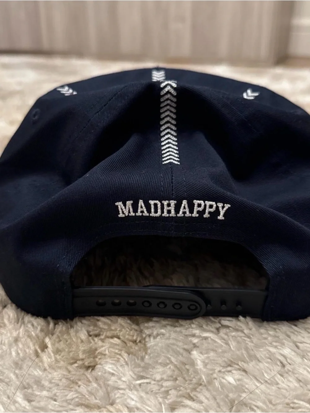 Madhappy Navy and White New York Embroidered Baseball Cap